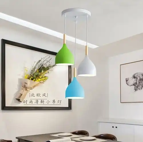 餐厅吊灯三头餐桌灯现代简约个性北欧小吊灯阳台过道玻璃创意灯具