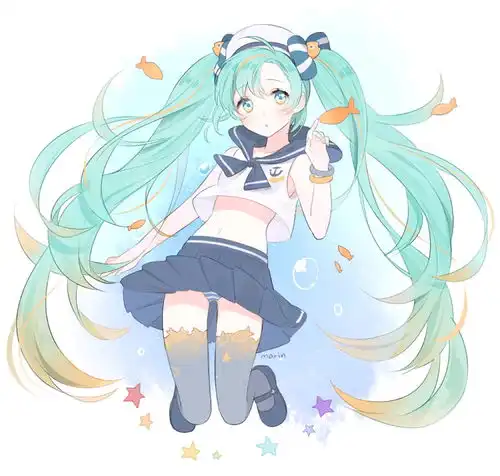 绝美女头像动漫粉色初音