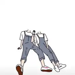 有没有好看的双人无头小人抠图素材