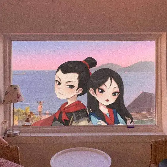 卡通动漫朋友圈背景图,迪士尼公主们的生活