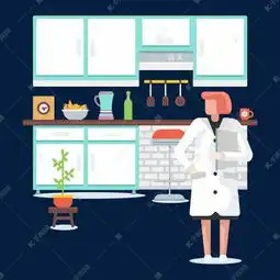 橱柜厨房人员扁平化手绘风格素材图片免费下载高清psd千库网图片编号10389458