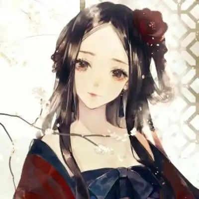 红色系卡通头像女生古风