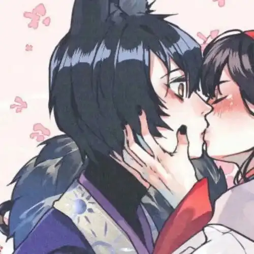 动漫情侣头像满眼醉意,山河皆你