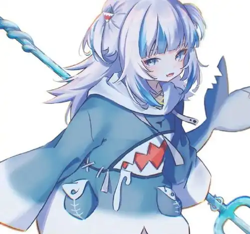 插画头像鲨鱼娘有人认识这只小鲨鱼吗二次元画风超可爱