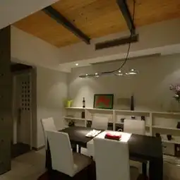 绿色吊顶装修效果图,颜色系是绿色局部设计是吊顶的家装风格效果图片