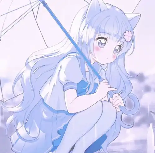 蓝色系治愈意境孤独头像