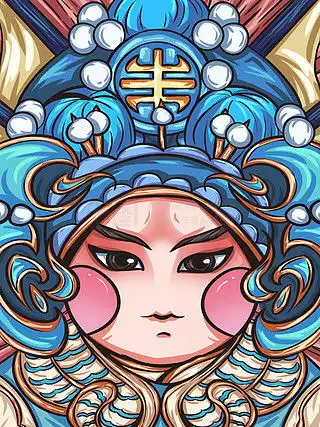 戏曲头像卡通遗传