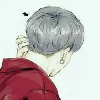 男生伤感头像卡通背影