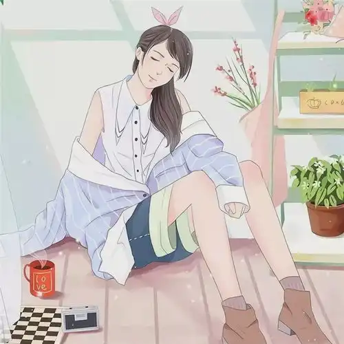 女生动漫头像摘下面具