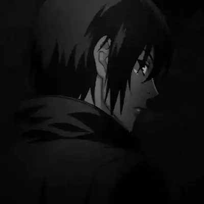 黑暗丧系动漫头像男特别丧的黑白头像男