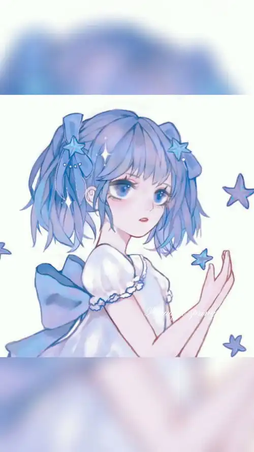 beautiful五人闺蜜动漫头像蓝色系列图片来自网络,侵权删