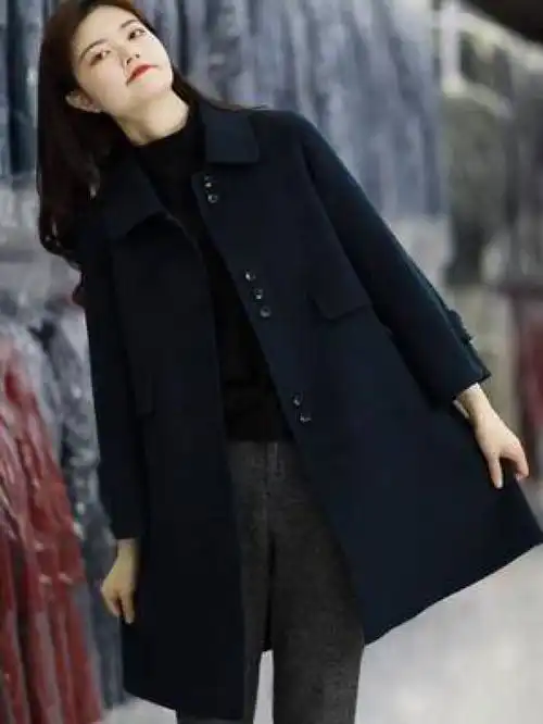 高货双面羊毛大衣清仓啦点击头像进来吧面料柔软舒适女士羊毛大衣显瘦穿搭