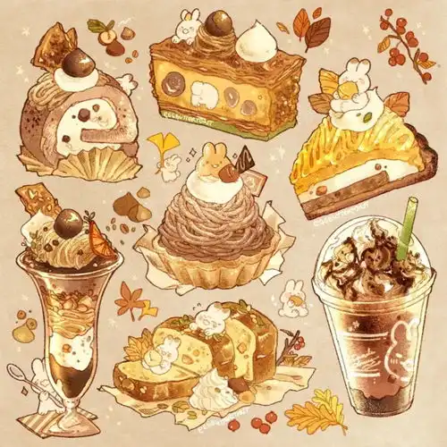 美食篇孩子馋哭了治愈系动漫美食插画