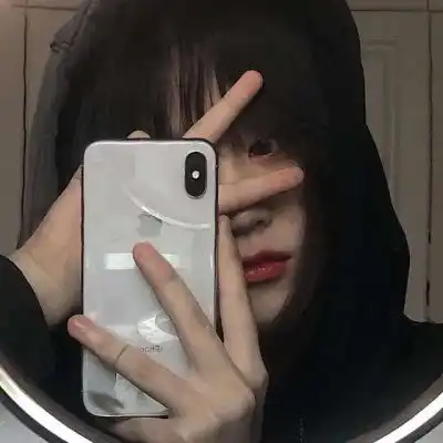 黑色系头像,微丧女头