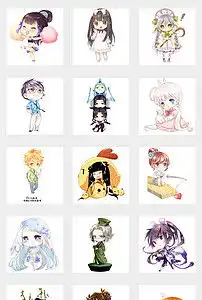 50款卡通可爱手绘q版动漫人物背景插画png素材图片模板下载13.02mb动漫人物大全人物形象