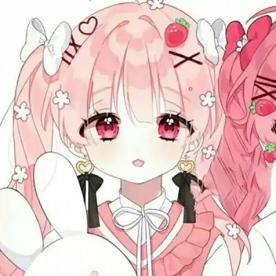 绿色系闺蜜头像一对动漫