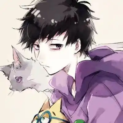 男头动漫头像痞帅高冷蓝