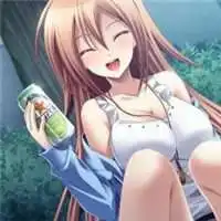 喝饮料的女生头像卡通微信头像图片大全