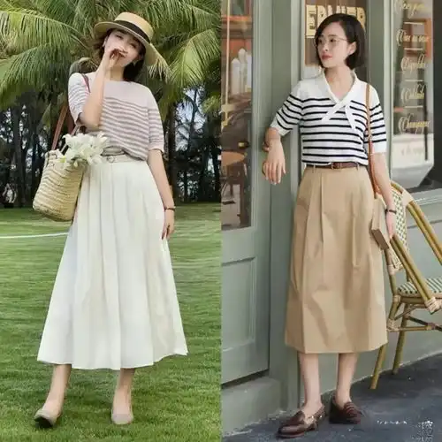 再一次强调中年女人穿裙子裤子不要紧身,太土今年流行这样穿