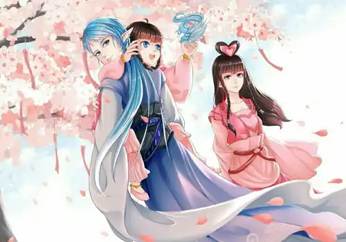 叶罗丽当王默和水王子穿越到古代,7张二次元古风图,太美了