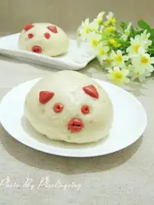 卡通猪馒头的做法