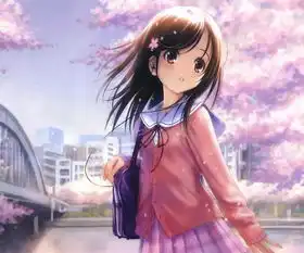 二次元橙色系女生头像动