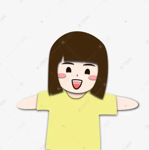 卡通黄色衣服的短发女孩素材图片免费下载千库网