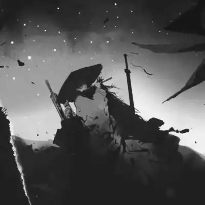 霸气黑白古风男生头像水墨风墨子图片