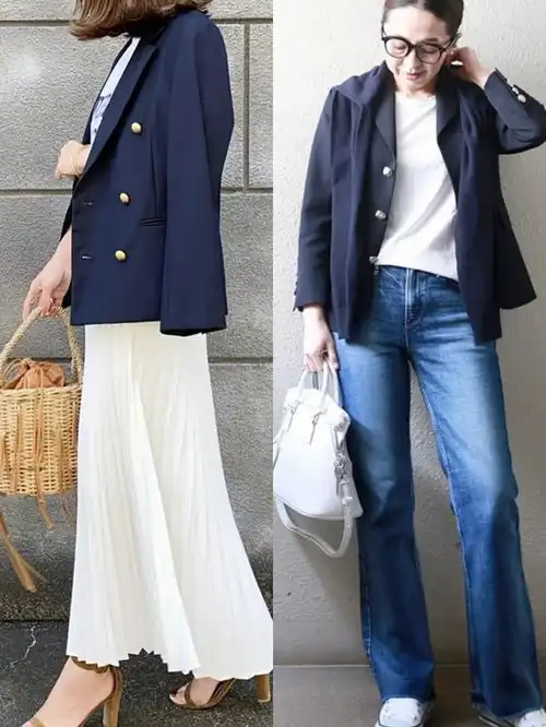 比黑色含蓄,比白色典雅,藏蓝色才是成熟女性的首选,高贵且气质