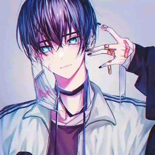 动漫男头蓝色系治愈动漫