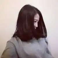 女生侧面头像不露脸背景白色