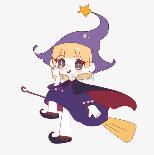 童话可爱小女巫卡通插画png素材图片免费下载千库网