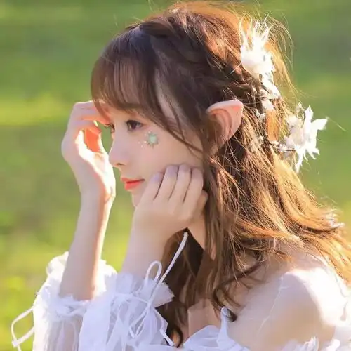 韩系风格女生图片圣诞色