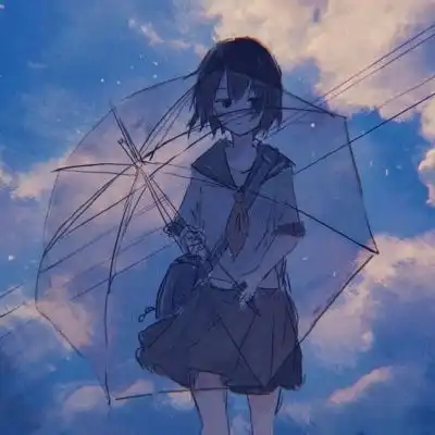 蓝色系动漫女生头像你说蓝色是卡通动漫头像我要个性网