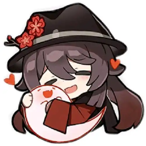 原神胡桃表情包91张无水印