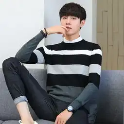 港系复古的头像男毛衣