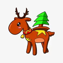 手绘圣诞驯鹿插画图片素材其他格式下载动漫人物大全