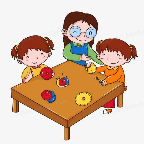 手绘卡通做手工的老师学生免抠元素png图片素材免费下载老师png26002600像素