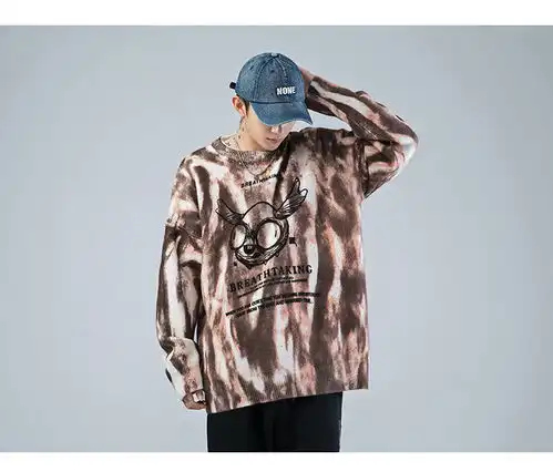 汤河之家韩路日系男装2020秋冬新款潮牌圆领毛衣男卡通图案情侣针织衫a