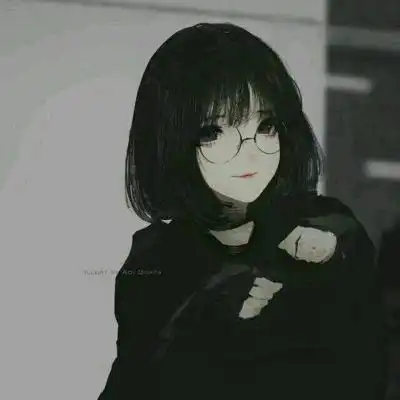 黑暗系女生头像动漫超酷的孤独二次元女生头像