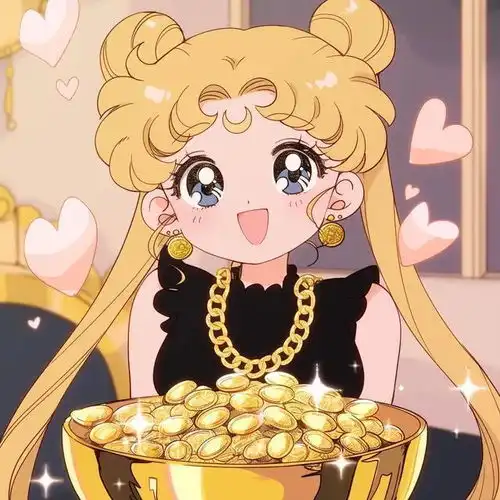 财迷美少女小富婆头像