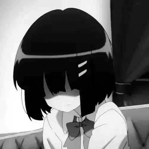 头像抑郁系女生卡通推入