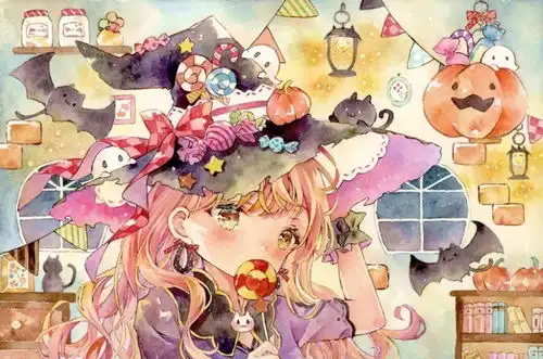 水彩插画日系二次元动漫女孩太太的画风太喜欢了收藏