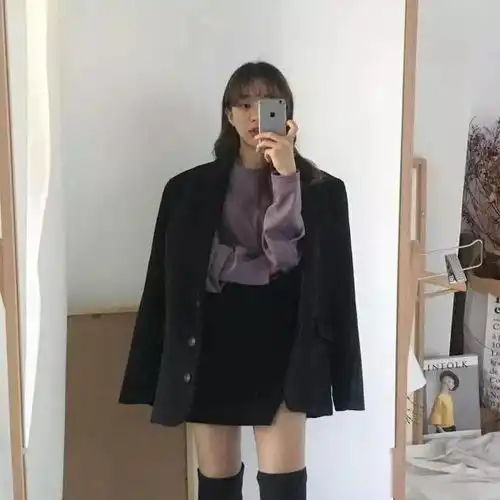 韩系chic范儿服装搭配图片,减龄休闲爆炸