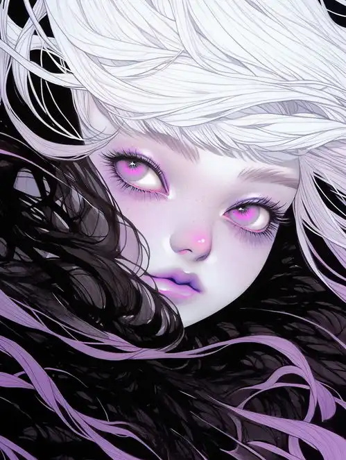 紫色风格头像人工智能midjourneymidjourney人物