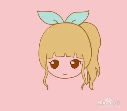 ps微信头像女卡通手绘图方法