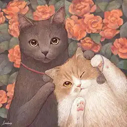 治愈插画喵星人的惬意小生活