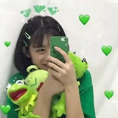 全网最火绿色系头像连衣