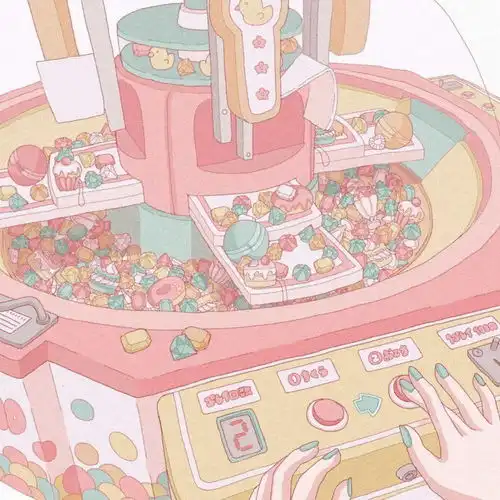 画师这种粉色的壁纸,画风好少女心啊