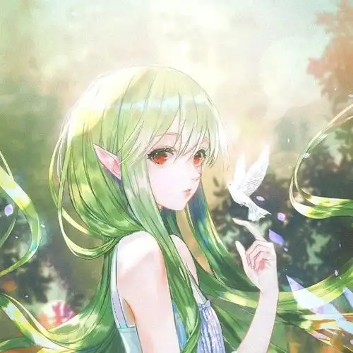 青色女头很适合小女生的动漫头像